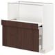 METOD / MAXIMERA Base cab w pull-out shelf/drawer, white/Sinarp brown, 80x41x80 cm