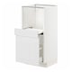 METOD / MAXIMERA Base cab w pull-out shelf/drawer, white/Stensund white, 40x41x80 cm