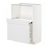 METOD / MAXIMERA Base cab w pull-out shelf/drawer, white/Stensund white, 60x41x80 cm