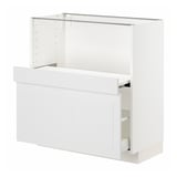 METOD / MAXIMERA Base cab w pull-out shelf/drawer, white/Stensund white, 80x41x80 cm