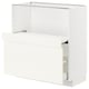 METOD / MAXIMERA Base cab w pull-out shelf/drawer, white/Vallstena white, 80x41x80 cm