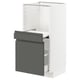 METOD / MAXIMERA Base cab w pull-out shelf/drawer, white/Voxtorp dark grey, 40x41x80 cm