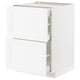 METOD / MAXIMERA Base cab with 2 fronts/3 drawers, white Enköping/white wood effect, 60x60x80 cm