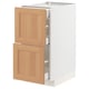 METOD / MAXIMERA Base cab with 2 fronts/3 drawers, white/Vedhamn oak, 40x60x80 cm