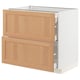 METOD / MAXIMERA Base cab with 2 fronts/3 drawers, white/Vedhamn oak, 90x60x80 cm