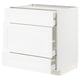 METOD / MAXIMERA Base cabinet w 3 fronts/4 drawers, white Enköping/white wood effect, 80x60x80 cm
