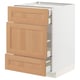 METOD / MAXIMERA Base cabinet w 3 fronts/4 drawers, white/Vedhamn oak, 60x60x80 cm