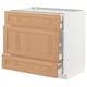 METOD / MAXIMERA Base cabinet w 3 fronts/4 drawers, white/Vedhamn oak, 90x60x80 cm