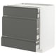 METOD / MAXIMERA Base cabinet w 3 fronts/4 drawers, white/Voxtorp dark grey, 80x60x80 cm
