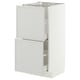 METOD / MAXIMERA Base cabinet with 2 drawers, white/Aspudden light grey, 40x41x80 cm