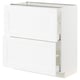 METOD / MAXIMERA Base cabinet with 2 drawers, white Enköping/white wood effect, 80x41x80 cm