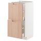 METOD / MAXIMERA Base cabinet with 2 drawers, white/Fröjered light bamboo, 40x41x80 cm