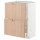METOD / MAXIMERA Base cabinet with 2 drawers, white/Fröjered light bamboo, 60x41x80 cm