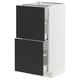 METOD / MAXIMERA Base cabinet with 2 drawers, white/Nickebo matt anthracite, 40x41x80 cm
