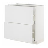 METOD / MAXIMERA Base cabinet with 2 drawers, white/Stensund white, 80x41x80 cm