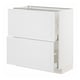 METOD / MAXIMERA Base cabinet with 2 drawers, white/Stensund white, 80x41x80 cm