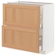 METOD / MAXIMERA Base cabinet with 2 drawers, white/Vedhamn oak, 80x41x80 cm
