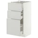 METOD / MAXIMERA Base cabinet with 3 drawers, white/Aspudden light grey, 40x41x80 cm