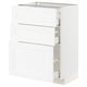 METOD / MAXIMERA Base cabinet with 3 drawers, white Enköping/white wood effect, 60x41x80 cm