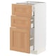 METOD / MAXIMERA Base cabinet with 3 drawers, white/Vedhamn oak, 40x41x80 cm