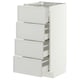 METOD / MAXIMERA Base cabinet with 4 drawers, white/Aspudden light grey, 40x41x80 cm