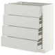 METOD / MAXIMERA Base cabinet with 4 drawers, white/Aspudden light grey, 80x41x80 cm