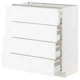 METOD / MAXIMERA Base cabinet with 4 drawers, white Enköping/white wood effect, 80x41x80 cm