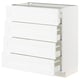 METOD / MAXIMERA Base cabinet with 4 drawers, white Enköping/white wood effect, 80x41x80 cm
