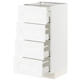 METOD / MAXIMERA Base cabinet with 4 drawers, white Enköping/white wood effect, 40x41x80 cm