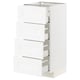 METOD / MAXIMERA Base cabinet with 4 drawers, white Enköping/white wood effect, 40x41x80 cm