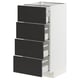 METOD / MAXIMERA Base cabinet with 4 drawers, white/Nickebo matt anthracite, 40x41x80 cm