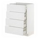 METOD / MAXIMERA Base cabinet with 4 drawers, white/Stensund white, 60x41x80 cm