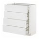 METOD / MAXIMERA Base cabinet with 4 drawers, white/Stensund white, 80x41x80 cm