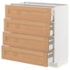 METOD / MAXIMERA Base cabinet with 4 drawers, white/Vedhamn oak, 80x41x80 cm