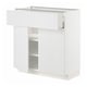 METOD / MAXIMERA Base cabinet with drawer/2 doors, white/Stensund white, 80x41x80 cm