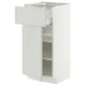 METOD / MAXIMERA Base cabinet with drawer/door, white/Aspudden light grey, 40x41x80 cm