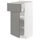 METOD / MAXIMERA Base cabinet with drawer/door, white/Bodbyn grey, 40x41x80 cm