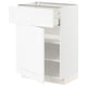 METOD / MAXIMERA Base cabinet with drawer/door, white Enköping/white wood effect, 60x41x80 cm