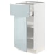 METOD / MAXIMERA Base cabinet with drawer/door, white/Kallarp light grey-blue, 40x41x80 cm
