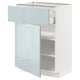 METOD / MAXIMERA Base cabinet with drawer/door, white/Kallarp light grey-blue, 60x41x80 cm