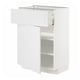 Option: METOD / MAXIMERA Base cabinet with drawer/door, white/Stensund white, 60x41x80 cm