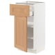 METOD / MAXIMERA Base cabinet with drawer/door, white/Vedhamn oak, 40x41x80 cm