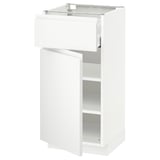 METOD / MAXIMERA Base cabinet with drawer/door, white/Voxtorp matt white, 40x41x80 cm