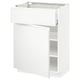 METOD / MAXIMERA Base cabinet with drawer/door, white/Voxtorp matt white, 60x41x80 cm