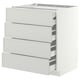 METOD / MAXIMERA Base cb 4 frnts/2 low/3 md drwrs, white/Aspudden light grey, 75x60x80 cm