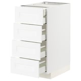 METOD / MAXIMERA Base cb 4 frnts/2 low/3 md drwrs, white Enköping/white wood effect, 40x60x80 cm
