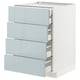 METOD / MAXIMERA Base cb 4 frnts/2 low/3 md drwrs, white/Kallarp light grey-blue, 60x60x80 cm