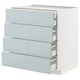 METOD / MAXIMERA Base cb 4 frnts/2 low/3 md drwrs, white/Kallarp light grey-blue, 80x60x80 cm