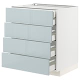 METOD / MAXIMERA Base cb 4 frnts/2 low/3 md drwrs, white/Kallarp light grey-blue, 75x60x80 cm