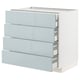 METOD / MAXIMERA Base cb 4 frnts/2 low/3 md drwrs, white/Kallarp light grey-blue, 90x60x80 cm